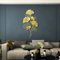 Schmiedeeisen Wanddekoration Stil Kunst Ginkgoblatt Metall Wanddekoration Wandbehang Kreative Wanddeko Blattdekor Blatt Wohnzimmer Schlafzimmer Hintergrund Wanddekoration
