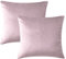 Federe per cuscini in velluto Hafaa, confezione da 2, color rosa, decorative, quadrate, per divano, camera da letto, con cerniera invisibile, 45 x 45 cm