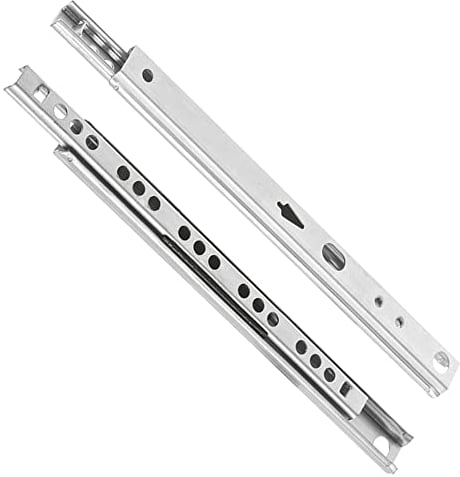 Mprofi MT® 2 Stück, 1 Paar | Schubladenschienen Teilauszug 17mm Höhe, 182mm Länge | Robuste Schubladenschiene aus Stahl | 10 kg Tragkraft | Einfache Montage für Möbel & Schränke | V182/17/2