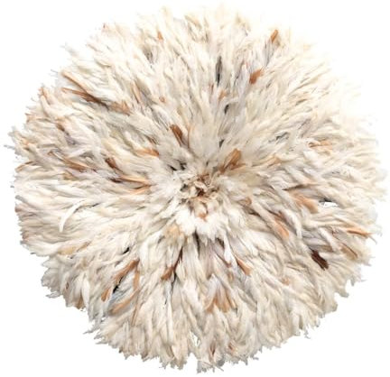Karioska Authentischer Bamileke Juju Hut Mix Natural 4 Größen [$129 - $179] Afrikanische ethische Wanddekoration handgefertigt aus Cameroun (35 cm)