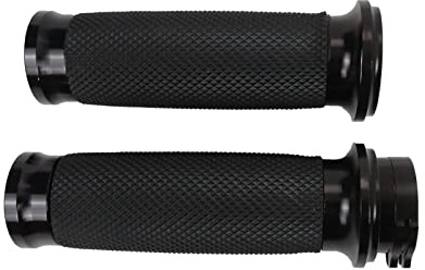 Xspeedonline 2,5 cm schwarze Lenkergriffe für Motorrad, kompatibel mit Harley Touring 2000–2007, Sportster 883/1200/48 1996-2021, Softail 1996–2021, Dyna 1996–2021 und andere mit 2,5 cm Lenker