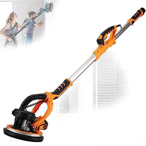 SKIHOT Ponceuse Murale De Plafond avec Lumières LED,Ponceuse Girafe,Diamètre De L'Abrasif 225 Mm,avec Collecte De Poussière,900-1200 R/Min,SandingDiscs50PCS-220V