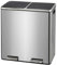 Poubelle 60 L (2 x 30 litres), Système de Tri Sélectif de Cuisine - Poubelle à Pédale en Métal à Fermeture Douce avec Couvercle Hermétique pour Cuisine (Argent)