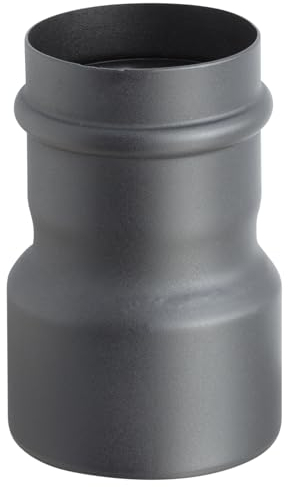 SYSTERM Abgasableitungssystem Ø 80 mm für Kaminen oder Pelletheizgeräten, alle Elemente der Schornsteinanlage an einem Ort (Reduzierstück +80/-100)