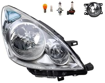 Johns, Scheinwerfer Halogen Front passend für Nissan Note E11 01/09- H4 Rechts Beifahr. + Nebelscheinwerfer + Leuchtmittel
