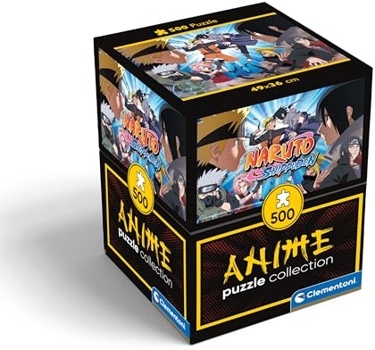 Clementoni- Naruto Shippuden Cube Shippuden-500 Pezzi, Orizzontale, Divertimento per Adulti, Puzzle Manga, Anime, Made in Italy, Multicolore, 35517