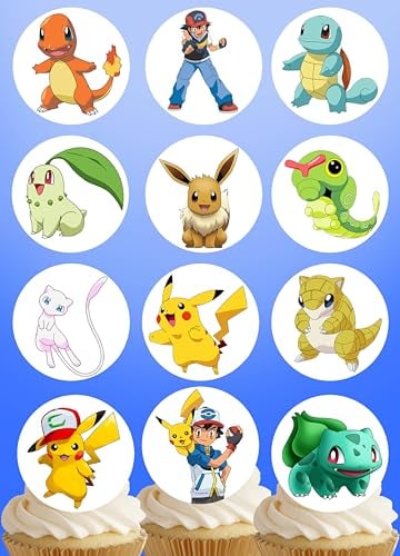 Anglesit Pre-Cut 2A Edible Stand up Wafer Paper Cupcake Toppers Cake Decorations Birthday Party P2 (12)