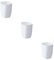 dijiusidy 3 Juegos de Cubo de Basura de 10L para baño, Cubo de Basura portátil, Cubos de Basura de Papel, Cubo de Basura Moderno Reutilizable para Sala de Estar, Blanco, Blanco 3Conjunto