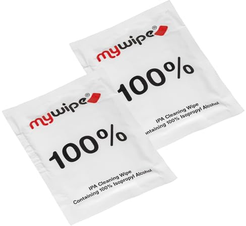 mywipe 100% Alcohol Wipes - Case of 1000 Plastic Free Individual Sachets
