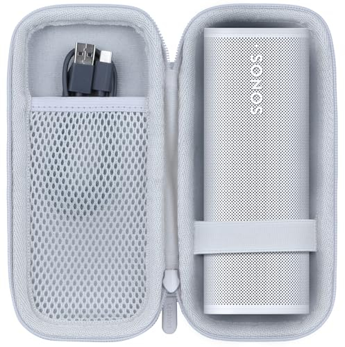 Hard Case Compatible with Sonos Roam 2 / Sonos Roam/Sonos Roam SL Portable Waterproof Bluetooth Speaker (Grey Case)
