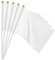 PATIKIL Mini Drapeaux Vierges，20 Pcs Blanc Petits Drapeaux Colorés de Sublimation à Décorer pour Anniversaire, Cour, Pelouse, Marquage au Sol, Sport, Golf, Fête, Irrigation, 30x21cm