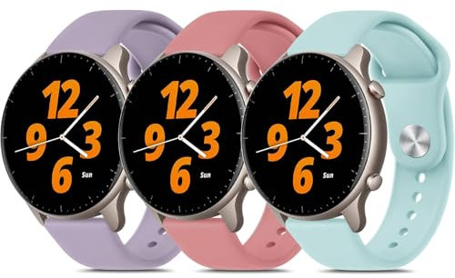 Wanme für Amazfit GTR 3 Armband/GTR 3 Pro 46mm / GTR 4 / GTR 2/ GTR 2e / GTR 47mm für Herren Damen, 22mm Silikon Armbänder Wasserdichtes Sport Ersatzarmband für Amazfit Balance 46mm