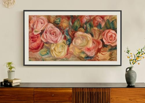 Metal Bezel For Samsung The Frame TV, Available In 43 Inch To 55 Inch For The Frame TV Models 2021 – 2024 (Pure black, 50)