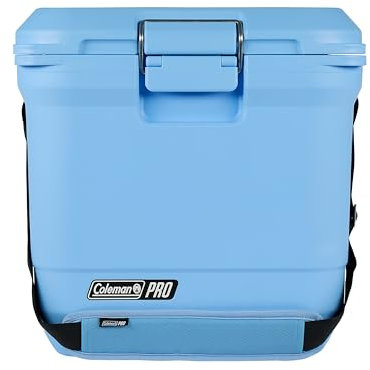 Coleman PRO - Hielera rígida aislada de alta resistencia con correa para el hombro, capacidad de 24 L, mantiene el hielo durante 3 días, aislamiento completo de espuma, caja de hielo portátil grande y