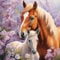 Lxmsja 5D Diamond Painting Pferd, Diamond Painting Tiere Erwachsene, Pferd Diamant Painting Bilder Erwachsene, Full DIY Diamant Kunst Malerei Stickerei Set Kreuzstich Bilder Home Wand Dekor 30x30cm