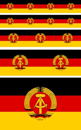 Daged DDR Ostdeutschland Aufkleber Karte 14 Stück - PKW Auto Motorrad Biker Flagge Fahne Vinyl 14 F
