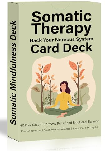 Somatic Therapy Hacken Sie Ihr Nervensystem Kartendeck – 40 Meditationskarten für Achtsamkeit, Atemkarten mit einfachen Übungen, Bewältigungsfähigkeiten, Karten für die Regulierung des Nervensystems