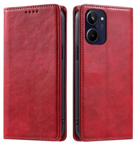 Étui à rabat pour smartphone Compatible avec Oppo Realme 10 4G Étui portefeuille avec porte-cartes, étui magnétique résistant aux chocs, protection en cuir à rabat, étui folio Compatible with téléphon