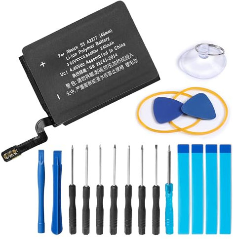SHAWOROCE Batteria A2277 compatibile con Apple iWatch Watch Series 5 S5 SE 40 mm GPS + Cellular A2092 A2094 A2156 A2351 A2353 A2355 ricaricabile ai polimeri di litio 3,85 V 245 mAh (S5-40 mm-A2277)