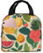 LEVNDIEJ Hojas Tropicales Y Flores - Lonchera reutilizable con estampado de flores para mujeres y hombres, lonchera aislada para el trabajo, viajes al aire libre