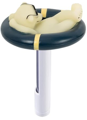 Schwimmende Pool Thermometer, Cartoon Polar Bear Schwimmende Wasserthermometer mit Seil, Wasser Temperatur Thermometer, Für Swimmingpool, Hot Tubs, Aquarien & Fischteiche