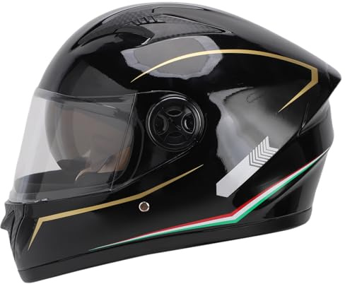 Mulcort Lightweight Full Face Helmet, Trendy Design, High-Strength ABS Impact , Lasting Non-Sticky Coating, Inner Breathable Cotton Layer, Fits 54-61cm, Detachable Neck