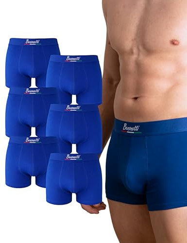 Benonetti Herren Boxershorts 6er Pack aus Baumwolle – hochwertige Stoffqualität, weiche Nähte, elastischer Komfortbund, atmungsaktiv & dauerhaft formstabil für jeden Tag