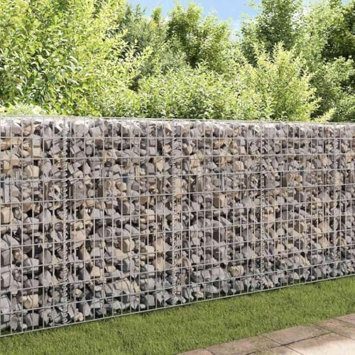 Robust Gabion Basket Planter, 120 x 30 x 50 cm, Galvanised Steel Raised Bed for Garden, Privacy Screen and Landscaping