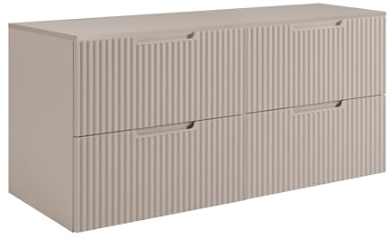3E 3xE living.com Badezimmerschrank, Kaschmir, 160 (2 x 80) x 58,6 x 46 cm