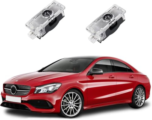 2 Stück Türlicht Logo Einstiegsbeleuchtung für Mercedes Coupe C205 C207 Cabrio A205 A207 W218 W219 CLA C117 X117 CLS C218 X218 Cabrio A205 A207 - Autotür Projektor Licht Zubehör