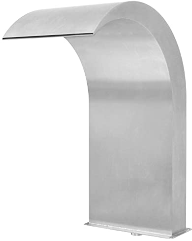 ATAAY Wasserfall-Pool-Brunnen Edelstahl-Wasserfall-Wasserfall-Teich-Brunnen für den Garten im Freien im Boden-Swimmingpool 17,7 x 11,8 x 25,6 Zoll