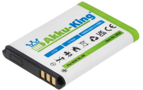 Akku-King Akku kompatibel mit Nokia BL-5B - Li-Ion 1000mAh - für 5140, N90, N80, 7360, 7260, 6124, 6120, 6080, 6070, 6060, 6021, 6020, 5500, 5320