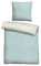 biberna 0840500 Wende-Bettwäsche Garnitur mit Kopfkissenbezug Melange-Flanell 1x 155x220 cm + 1x 80x80 cm, ciel