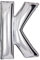ballonfritz® Ballon Buchstabe K in SILBER - XXL 40/102cm - Folienballons für Luft oder Helium als Geburtstag, Jubiläum, Hochzeit oder Abschluss Geschenk, Party Dekoration oder Überraschung
