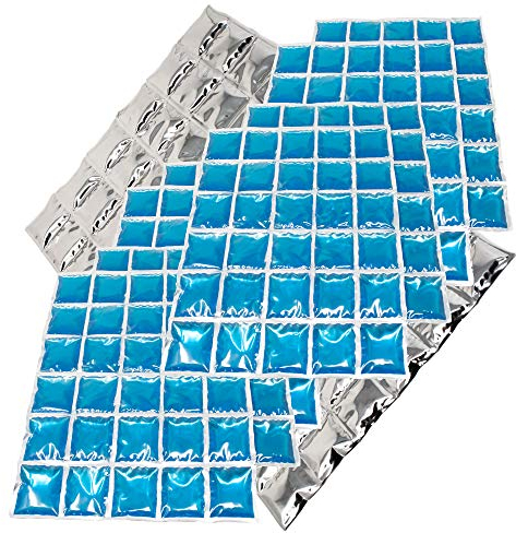ToCi 9 x Kühlmatte 38 x 25 cm mit 30 Kühlzellen – Wiederverwendbares Kühlpad mit Kühlgel - Flexibles Coolpack als Kühlakku-Alternative für Kühltasche, Verletzungen & Sport - Kältekompresse