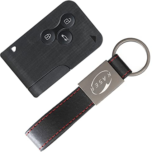 Kaser - Carcasa para Renault (mando a Distancia, 3 Botones, para Renault Clio Logan Megane 2 3 Koleos Scenic (Keyless)