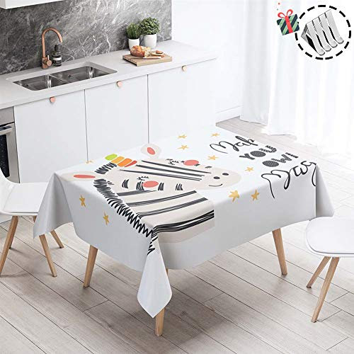 Stillshine Tischdecke Garten Abwaschbar, Quadratisch/Rechteckig Wasserdicht 3D Drucken Tischdecken Ölbeständige für Gartentisch Tischdekoration Outdoor Party (Gelbe Sterne,90x90cm)