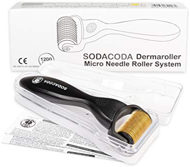 Sodacoda DRS-Roller mit 1200 Nadeln aus Titan und Edelstahl für größere Hautbereiche (0.20mm)