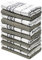 K Collection 12 Pack Check Kitchen Towels Set - 40 x 70 cm, Grey and White - 100% Ring Spun Cotton (285GSM) Super Soft and Absorbent Dish Towels, Tea Towels and Bar Towels