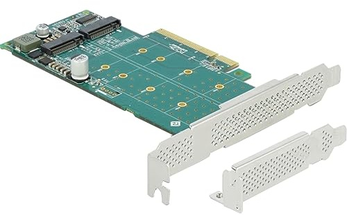 Delock 89045 PCI Express x8 Karte zu 2 x intern NVMe M.2 Key M - Bifurcation -
