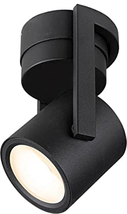 SLV Wand- und Deckenaufbauleuchte OCULUS CW / Decken- und Wand-Beleuchtung innen, LED Spot, Aufbau-Leuchte, Wandaufbauleuchte, Decken-Strahler / 11.0W 780lm schwarz dimmbar 1004664