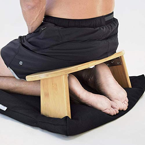 Yclty Sedia da Meditazione Pieghevole Panca da Meditazione, Panca in bambù Seiza Sgabello Inginocchiato - Ideale per Vipassana e Meditazione Trascendentale