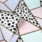 Dalmatian Fragments Wallpaper Metallic Geometric Gold Pink Teal