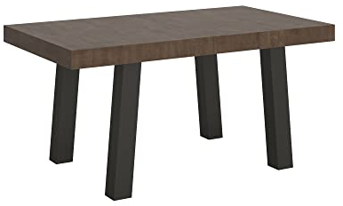 Itamoby, Ausziehbarer Tisch, Nussbaum, 90 x 160 cm, verlängert, 264 cm