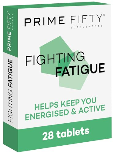 Prime Fifty Fighting Fatigue Supplement – 28 Day Supply – Energy Tablet with Vitamin B12, Magnesium & Iron for Over 50s – Co-Enzyme & C, D & B Vitamin Tablets for Tiredness & Fatigue