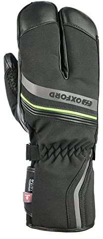 Oxford GM216201S Polar 1.0 Motorradhandschuhe, S, Schwarz/Fluo