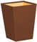 RHODIA 194616C - Copper Waste Paper Bin - 24x24x32 cm - Orange Saddle Stitching - Faux Leather Exterior - Home Office Collection Rhodiarama - Office Organization & Designer Storage