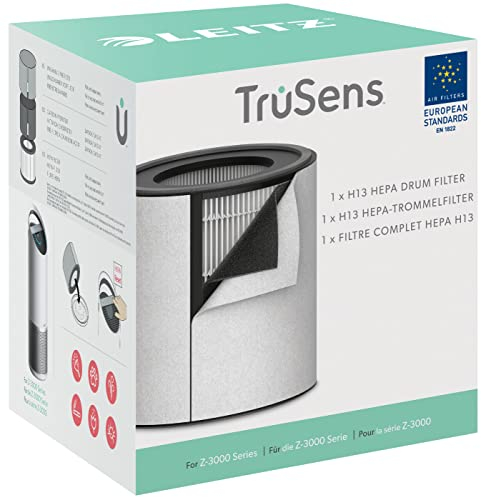 Leitz TruSens Ersatz-3-In-1 H13 HEPA-Filter für den Leitz TruSens Z-3000/Z-3500H Luftreiniger,Entfernt Viren,Allergene,Tierhare, Staub,Bakterien,Gerüche und Rauch,H13-HEPA-Filter gemäß EN 1822,2415143