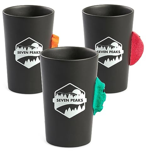 Tazza da arrampicata realizzata in ceramica con presa per arrampicata professionale | Adatta a microonde e resistente all'acqua (Set da 3 colori)