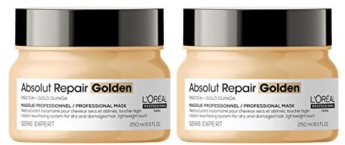 2er Protein + Gold Quinoa Golden Loreal Professionnel Absolut Repair Serie Expert Maske 250 ml